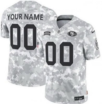 San Francisco 49ers Customized Limited Arctic Camo 2024 Salute to Service Jersey