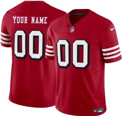 San Francisco 49ers Customized Limited Red Throwback FUSE Vapor Jersey
