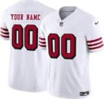 San Francisco 49ers Customized Limited White Throwback FUSE Vapor Jersey