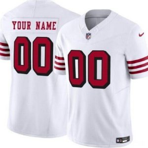 San Francisco 49ers Customized Limited White Throwback FUSE Vapor Jersey