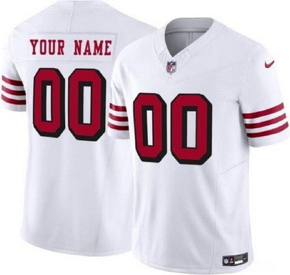 San Francisco 49ers Customized Limited White Throwback FUSE Vapor Jersey