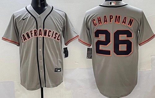 San Francisco Giants #26 Matt Chapman Gray Cool Base Jersey