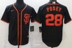 San Francisco Giants #28 Buster Posey Black 2020 Cool Base Jersey