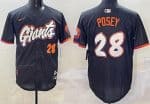 San Francisco Giants #28 Buster Posey Black 2025 City Connect Limited Jersey