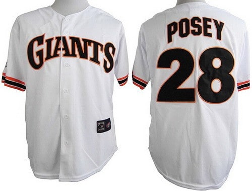San Francisco Giants #28 Buster Posey White 1989 Turn Back The Clock Jersey