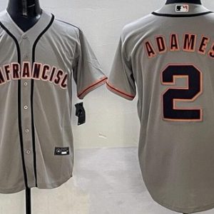 San Francisco Giants #2 Willy Adames Gray Cool Base Jersey