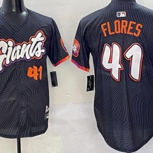San Francisco Giants #41 Wilmer Flores Black 2025 City Connect Limited Jersey
