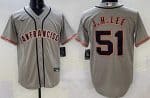 San Francisco Giants #51 Jung Hoo Lee Gray Cool Base Jersey