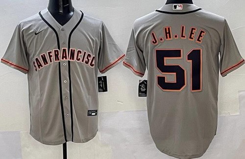 San Francisco Giants #51 Jung Hoo Lee Gray Cool Base Jersey