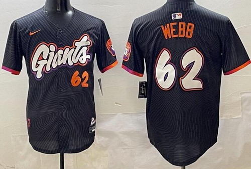San Francisco Giants #62 Logan Webb Black 2025 City Connect Limited Jersey