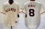 San Francisco Giants #8 Hunter Pence Cream Limited Jersey