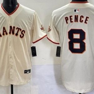 San Francisco Giants #8 Hunter Pence Cream Limited Jersey