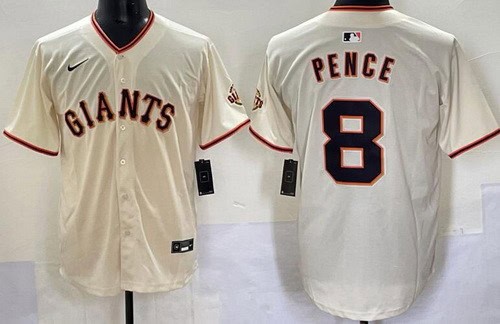 San Francisco Giants #8 Hunter Pence Cream Limited Jersey