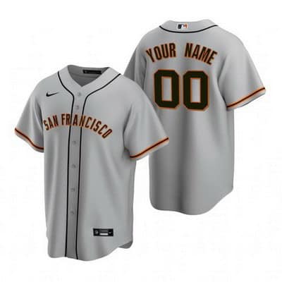 San Francisco Giants Customized Gray Road 2020 Cool Base Jersey