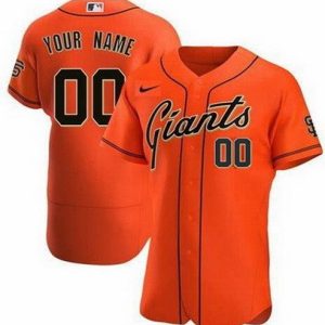 San Francisco Giants Customized Orange Authentic Jersey