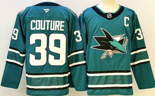 San Jose Sharks #39 Logan Couture Teal Authentic Jersey