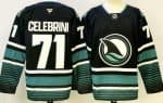 San Jose Sharks #71 Macklin Celebrini Black Authentic Jersey