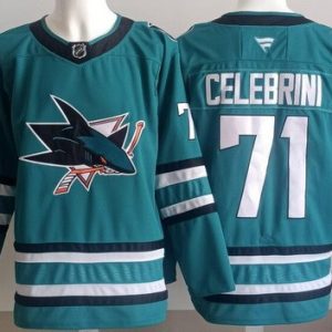 San Jose Sharks #71 Macklin Celebrini Teal Authentic Jersey
