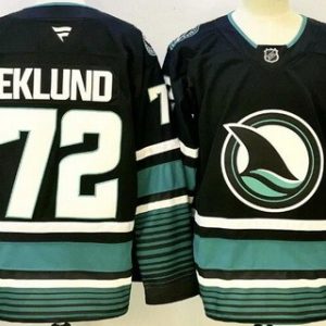 San Jose Sharks #72 William Eklund Black Authentic Jersey