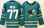 San Jose Sharks #77 Michael Misa Teal Authentic Jersey