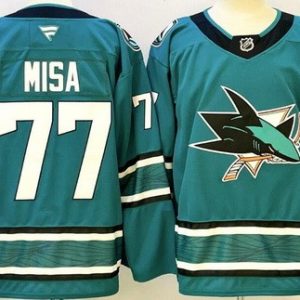 San Jose Sharks #77 Michael Misa Teal Authentic Jersey