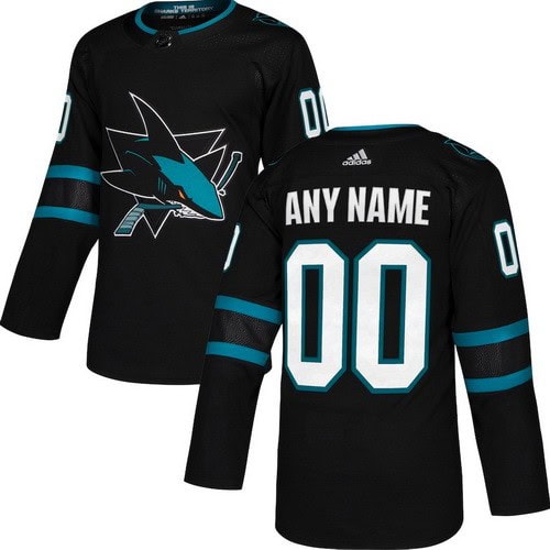 San Jose Sharks Customized Black Alternate Authentic Jersey