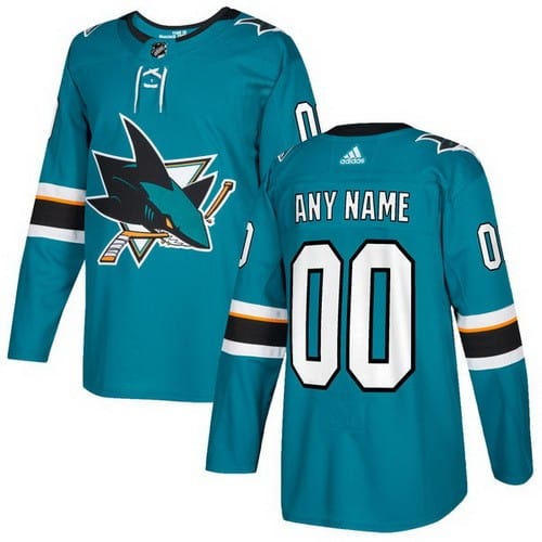 San Jose Sharks Customized Blue Authentic Jersey