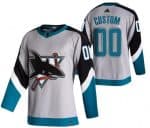 San Jose Sharks Customized Gray 2021 Reverse Retro Authentic Jersey