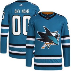 San Jose Sharks Customized Teal 2023 Authentic Jersey