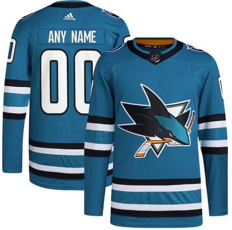 San Jose Sharks Customized Teal 2023 Authentic Jersey