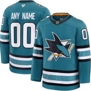 San Jose Sharks Customized Teal Fanatics Authentic Jersey
