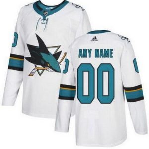 San Jose Sharks Customized White Authentic Jersey