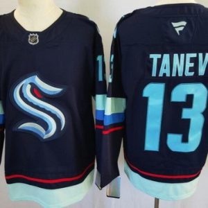 Seattle Kraken #13 Brandon Tanev Navy Authentic Jersey