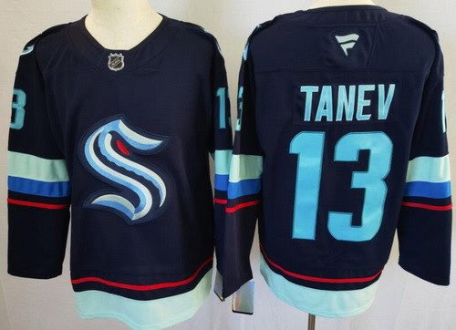 Seattle Kraken #13 Brandon Tanev Navy Authentic Jersey