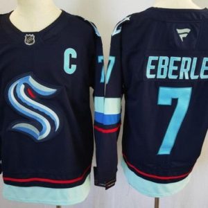 Seattle Kraken #7 Jordan Eberle Navy Authentic Jersey