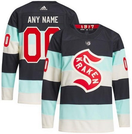 Seattle Kraken Customized Navy 2024 NHL Winter Classic Authentic Jersey