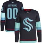 Seattle Kraken Customized Navy Authentic Jersey