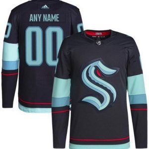 Seattle Kraken Customized Navy Authentic Jersey