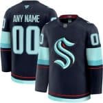 Seattle Kraken Customized Navy Fanatics Authentic Jersey