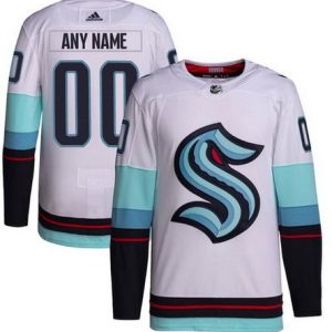 Seattle Kraken Customized White Authentic Jersey