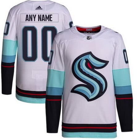 Seattle Kraken Customized White Authentic Jersey