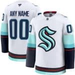 Seattle Kraken Customized White Fanatics Authentic Jersey