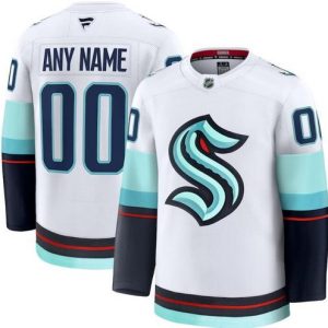 Seattle Kraken Customized White Fanatics Authentic Jersey