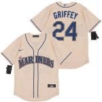 Seattle Mariners #24 Ken Griffey Cream 2020 Cool Base Jersey