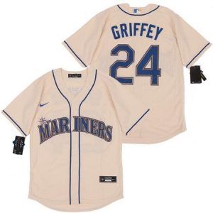 Seattle Mariners #24 Ken Griffey Cream 2020 Cool Base Jersey