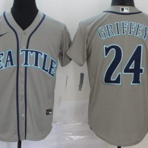 Seattle Mariners #24 Ken Griffey Gray 2020 Cool Base Jersey