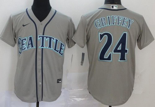 Seattle Mariners #24 Ken Griffey Gray 2020 Cool Base Jersey