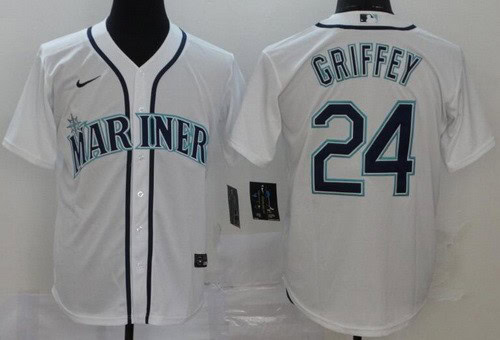 Seattle Mariners #24 Ken Griffey White 2020 Cool Base Jersey