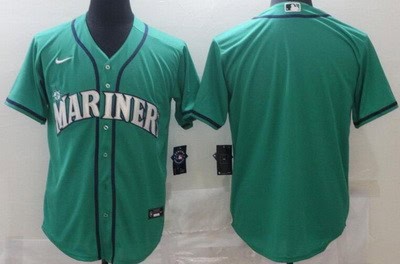 Seattle Mariners Blank Green Cool Base Jersey