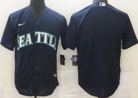 Seattle Mariners Blank Navy Cool Base Jersey